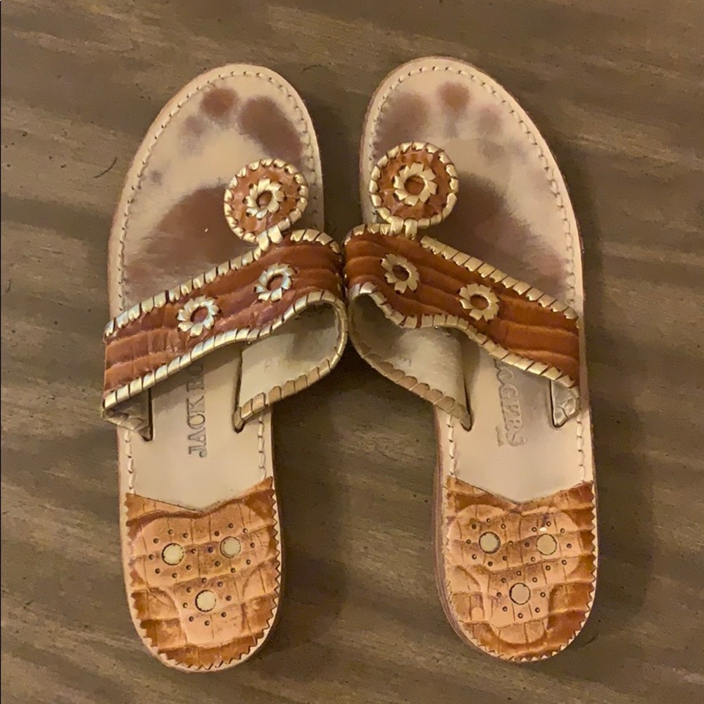 Brown and gold Jack Rogers